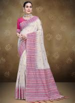 Cotton Pink Traditional Wear Printed Saree